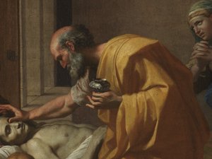 Extreme Unction, fra de syv sakramenter, 1638-40 af Nicolas Poussin