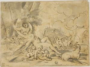 Figurer, Vogn og Hund af Nicolas Poussin