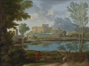 Landskab med ro (Un Tem[p]s calme et serein) af Nicolas Poussin