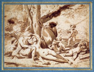 Mars og Venus af Nicolas Poussin