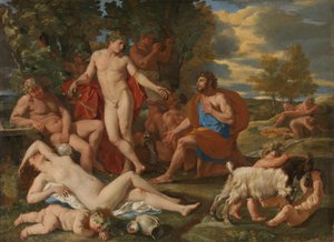 Midas og Bacchus af Nicolas Poussin