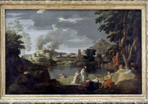 Orpheus og Eurydice af Poussin, Louvre-museet af Nicolas Poussin