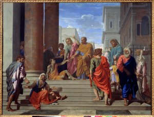 Sankt Peter og Sankt Johannes fører den lamme af Nicolas Poussin