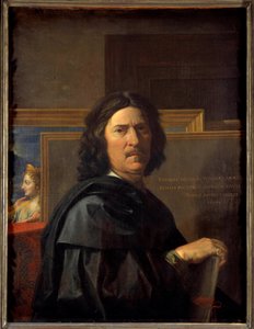 Selvportræt i en alder af 56 Maleri af Nicolas Poussin af Nicolas Poussin
