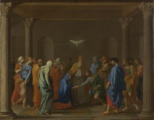 Syv sakramenter: Ægteskab, ca 1637-1640 af Nicolas Poussin
