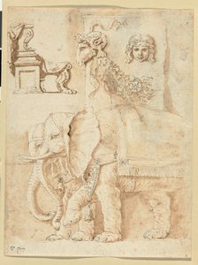 Studier efter Andrea Mantegna, Giulio Romano og antikken af Nicolas Poussin
