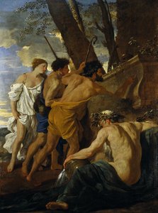 The Arcadian Shepherds (olie på lærred) af Nicolas Poussin