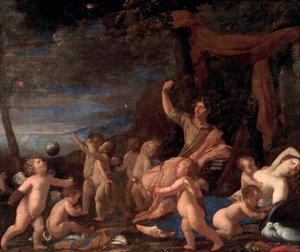 Ovids triumf (olie på lærred) af Nicolas Poussin