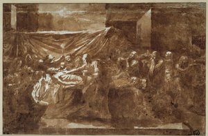 Den ekstreme salvelse. Tegning af Nicolas Poussin af Nicolas Poussin