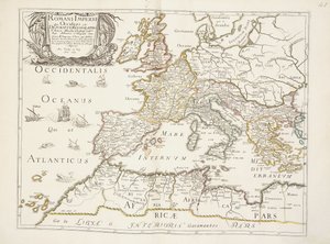 Kort over Romerriget, c.1675-76 af Nicolas Sanson DAbbeville