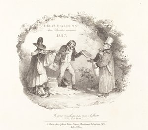 Debitering af album med nye metoder (nye metoder til salg af litografialbum) af Nicolas Toussaint Charlet