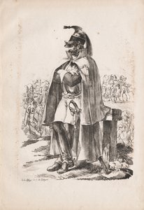 Militære kostumer: Cavalry Man, 1814-1818. af Nicolas Toussaint Charlet