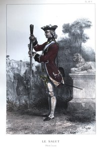 Officer for den schweiziske garde af Nicolas Toussaint Charlet