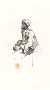 Siddende tyrker af Nicolas Toussaint Charlet
