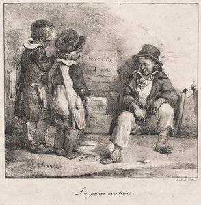 Skitsebog til brug for små børn: De unge amatører, 1822. af Nicolas Toussaint Charlet
