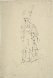 Stående husar af Nicolas Toussaint Charlet