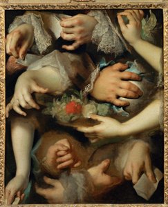 Studie af hænder ca. 1715 ...