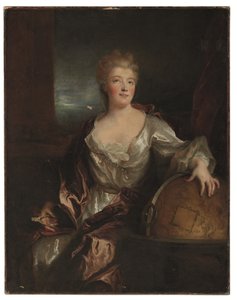 Portræt af Gabrielle-Émilie le Tonnelier de Breteuil, Marquise du Châtelet (olie på lærred) af Nicolas de Largillière