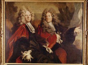 Portræt af rådmand Hugues Desnots og rådmand Bouhet, valgt i 1702 af Nicolas de Largillière