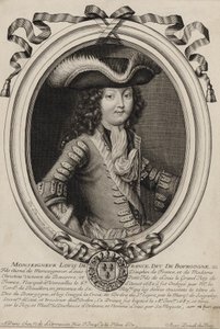 Graveret portræt af Louis, hertug af Bourgogne (1682-1712)