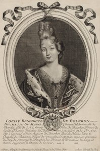 Gravering af Louise Bénédicte de Bourbon (hertuginde af Maine), af Nicholas de Larmessin fra Paris ca. 1690