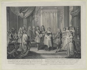 Frankrigs konge Louis XIV (kobberstik)