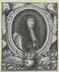 Frankrigs konge Louis XIV (kobberstik)
