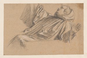 Studie for munken Placidus, der bliver reddet op af vandet af Nicolas de Plattemontagne