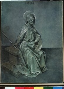 ""Apostlen Simon"" Akvarel og blæk af Nikolaus Alexander Mair von Landshut (1450-1510) 1496 Pushkin Museum, Moskva
