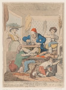 Miseries of Human Life: While Deep in Study and Lost in Thought in the Comlicated..., oktober 1807. af Nicolaus Heideloff