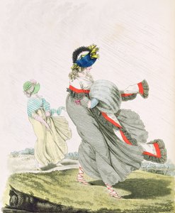 Morgenkjoler figner. 134 og 135 fra Nikolaus Heideloffs `Gallery of Fashion