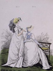 Morgenkjoler, figner. 338 og 339 fra Nikolaus Heideloffs `Gallery of Fashion