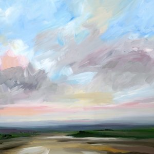Blush Sky-landskab af Nicole Walsh