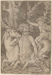 Triton bærer et barn af Nicoletto da Modena