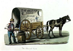 Trækulsvognen, ca. 1840-44 (akvarel på papir) af Nicolino Calyo