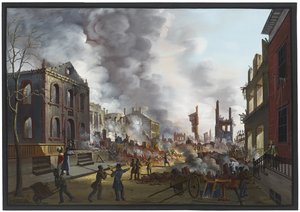 Udsigt over ruinerne efter den store brand i New York, 1835, 1837