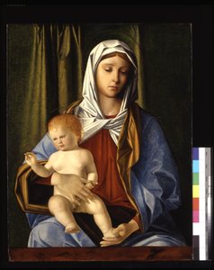 Madonna And Child (tempera og olie på træ)