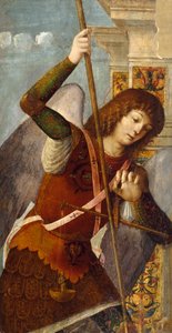 Triptykonpanel med ærkeenglen Michael, 1490-1500