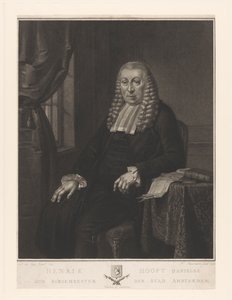 Portræt af Hendrik Danielsz. Hooft, borgmester i Amsterdam af Nicolo Schiavonetti