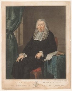 Portræt af Hendrik Danielsz. Hooft, borgmester i Amsterdam af Nicolo Schiavonetti