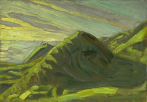 Cliffs at Røsnæs. Evening af Niels Larsen Stevns