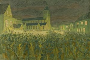 Fakkeltoget 1867 til H.C. Andersen i Odense af Niels Larsen Stevns