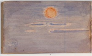 Skystudie med solnedgang af Niels Larsen Stevns