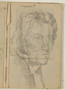 Studie af Thorvaldsen efter Eckersbergs maleri (1814) af Niels Larsen Stevns