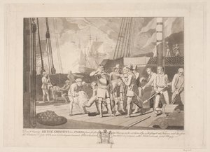 Christian IV i søslaget ved Femern, 1644 af Niels Truslew
