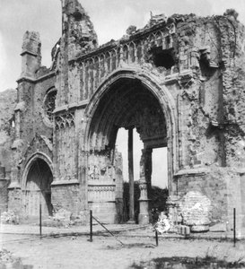 Ruinerne af katedralen, Ypres, Belgien, Første Verdenskrig, c1914-c1918