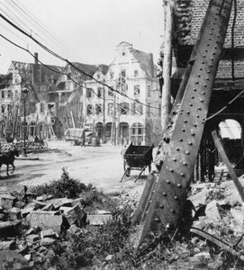 The Grand Place, Arras, Frankrig, Første Verdenskrig, c1914-c1918
