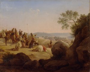 Pilgrimme før Jerusalem, 1831 af Nikanor Grigoryevich Chernetsov