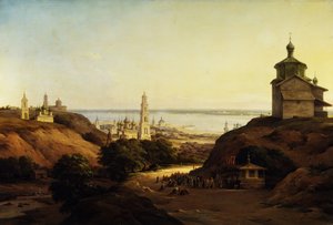 Udsigt over Yuriev-Povolzhsky, 1851 af Nikanor Grigoryevich Chernetsov