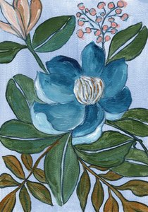 Elegant blå blomst af Nikita Jariwala
